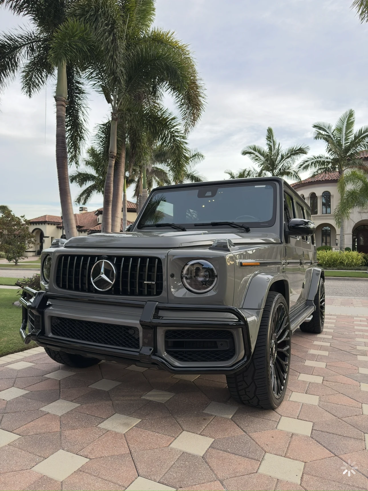 Gray Mercedes-Benz G-Class photographed at a Tampa Bay residence